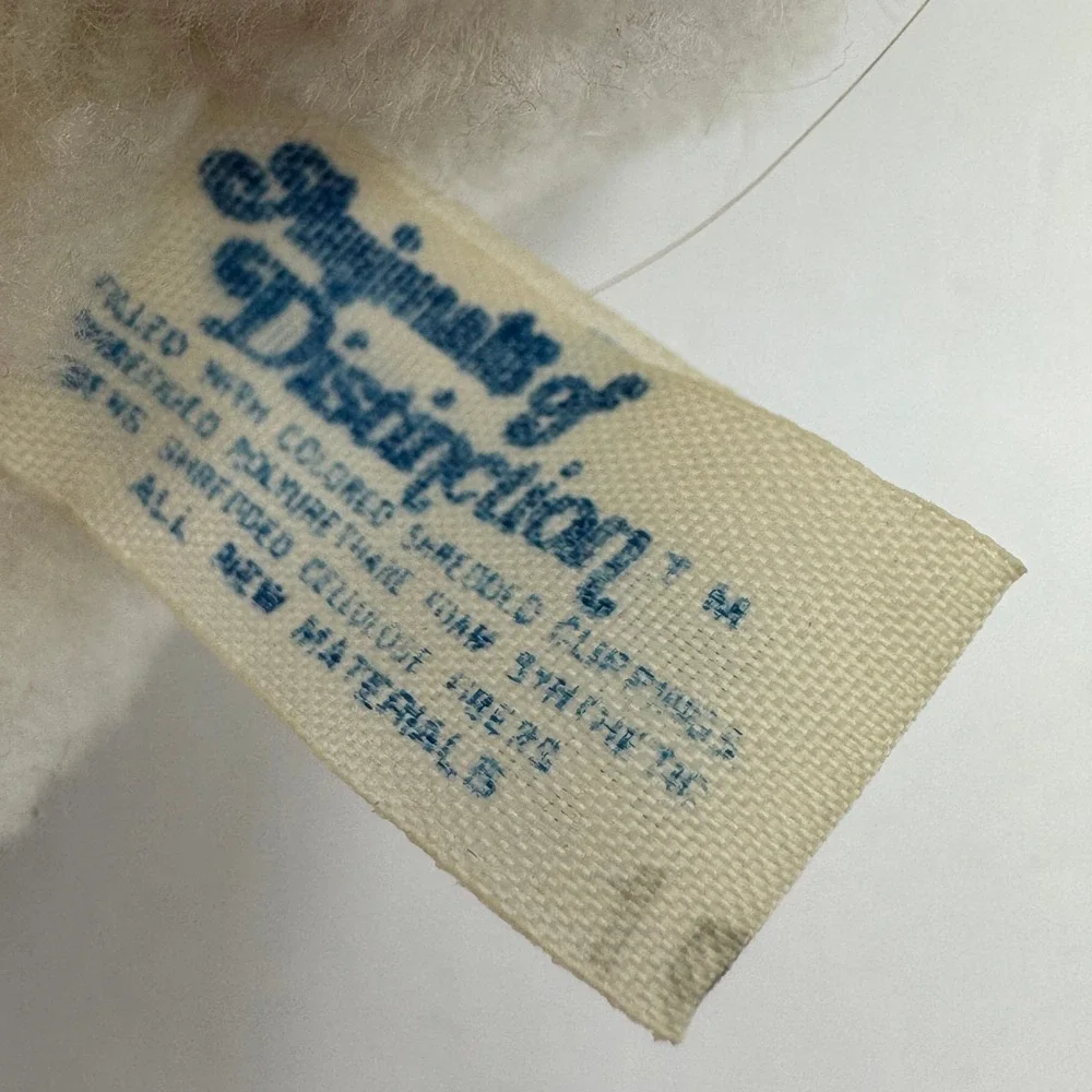 Knickerbocker Plush Teddy Bear Kids 10in White Animals of Distinction Vintage